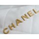 Chanel 22P 22 Bag Large White with Gold Buckle Calfskin  