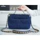 Chanel 22P Dark Denim Small Chanel Denim Collection  