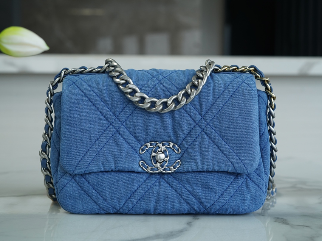 Chanel 22P Denim Light Blue Small Chanel Denim Collection  