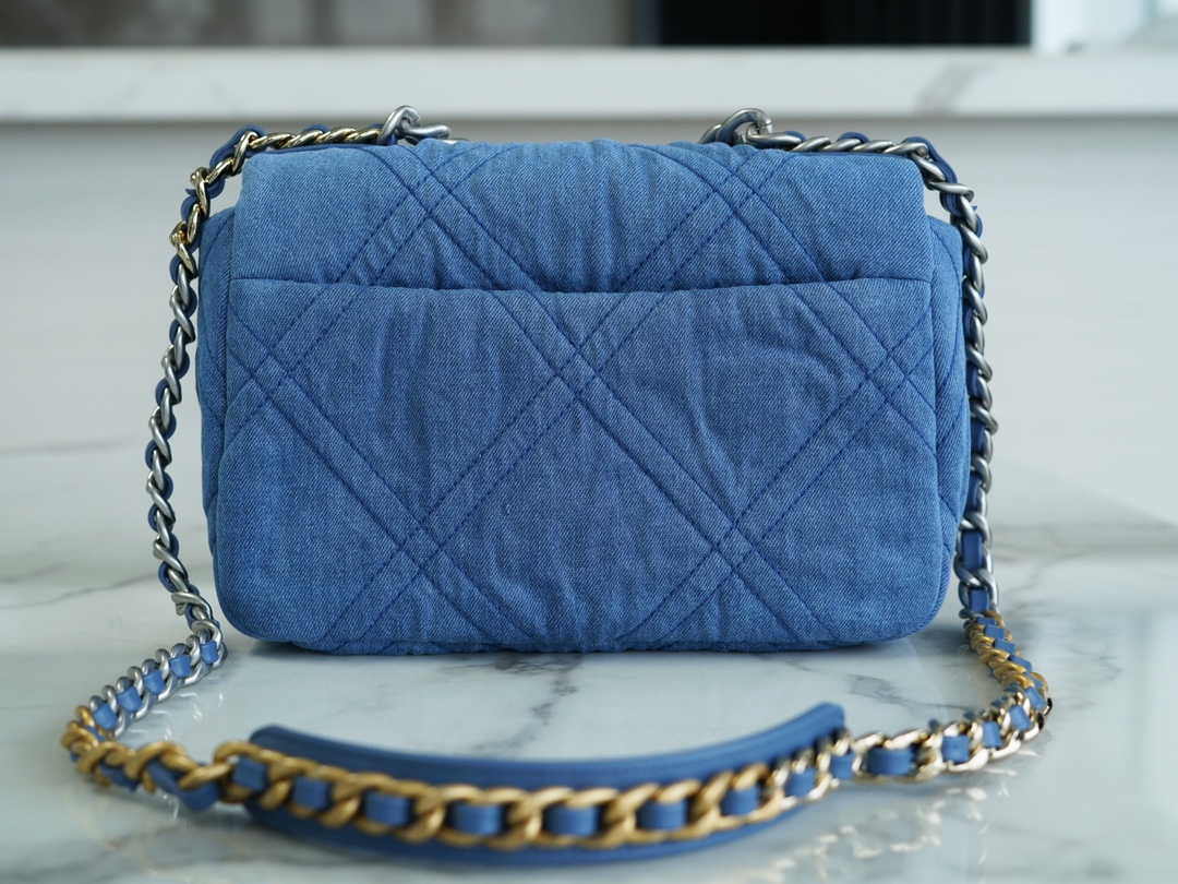 Chanel 22P Denim Light Blue Small Chanel Denim Collection  