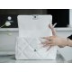 Chanel 19 BAG 22C Silver Accessories White Medium  