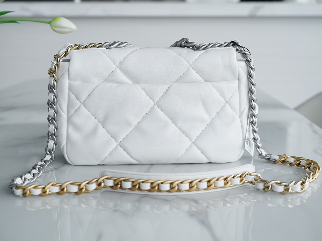 Chanel 19 BAG Silver Buckle Small  