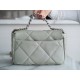 Chanel 19 BAG 22C Milk Green Gray Silver Accessories Small  