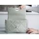 Chanel 19 BAG 22C Milk Green Gray Silver Accessories Small  