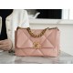 CHANEL 19 Bag Peach Pink Small Rectangular Flap  