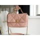 CHANEL 19 Bag Peach Pink Small Rectangular Flap  