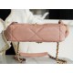 CHANEL 19 Bag Peach Pink Small Rectangular Flap  