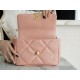 CHANEL 19 Bag Peach Pink Small Rectangular Flap  