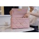 CHANEL 19 Bag Peach Pink Medium Rectangular Flap  