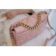 CHANEL 19 Bag Peach Pink Medium Rectangular Flap  