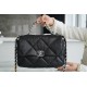 19 BAG 22C Silver Hardware Black Medium  