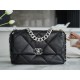 19 BAG 22C Silver Hardware Black Medium  