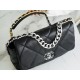 19 BAG 22C Silver Hardware Black Medium  