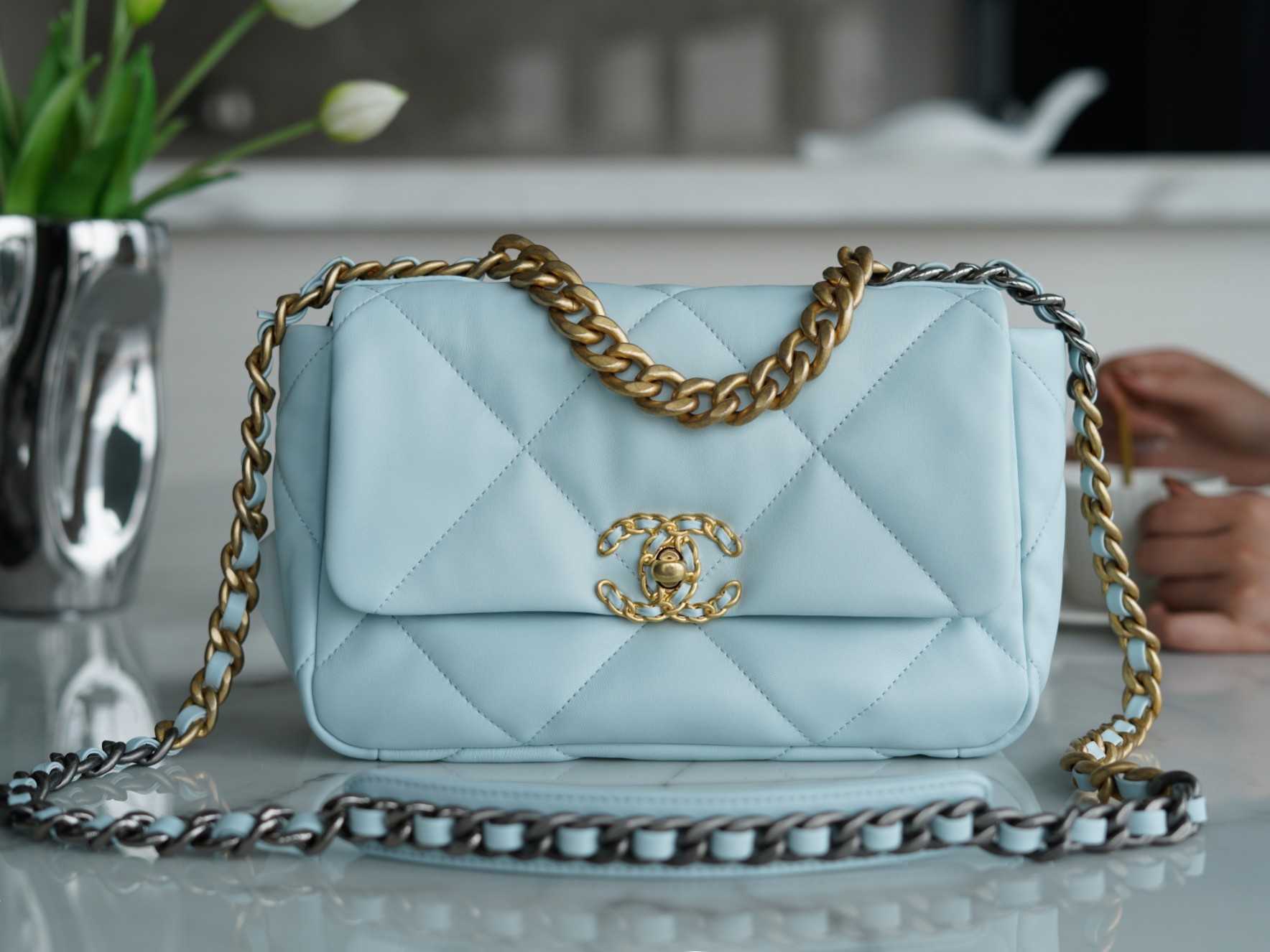 CHANEL 19 Series 2021 Light Blue  