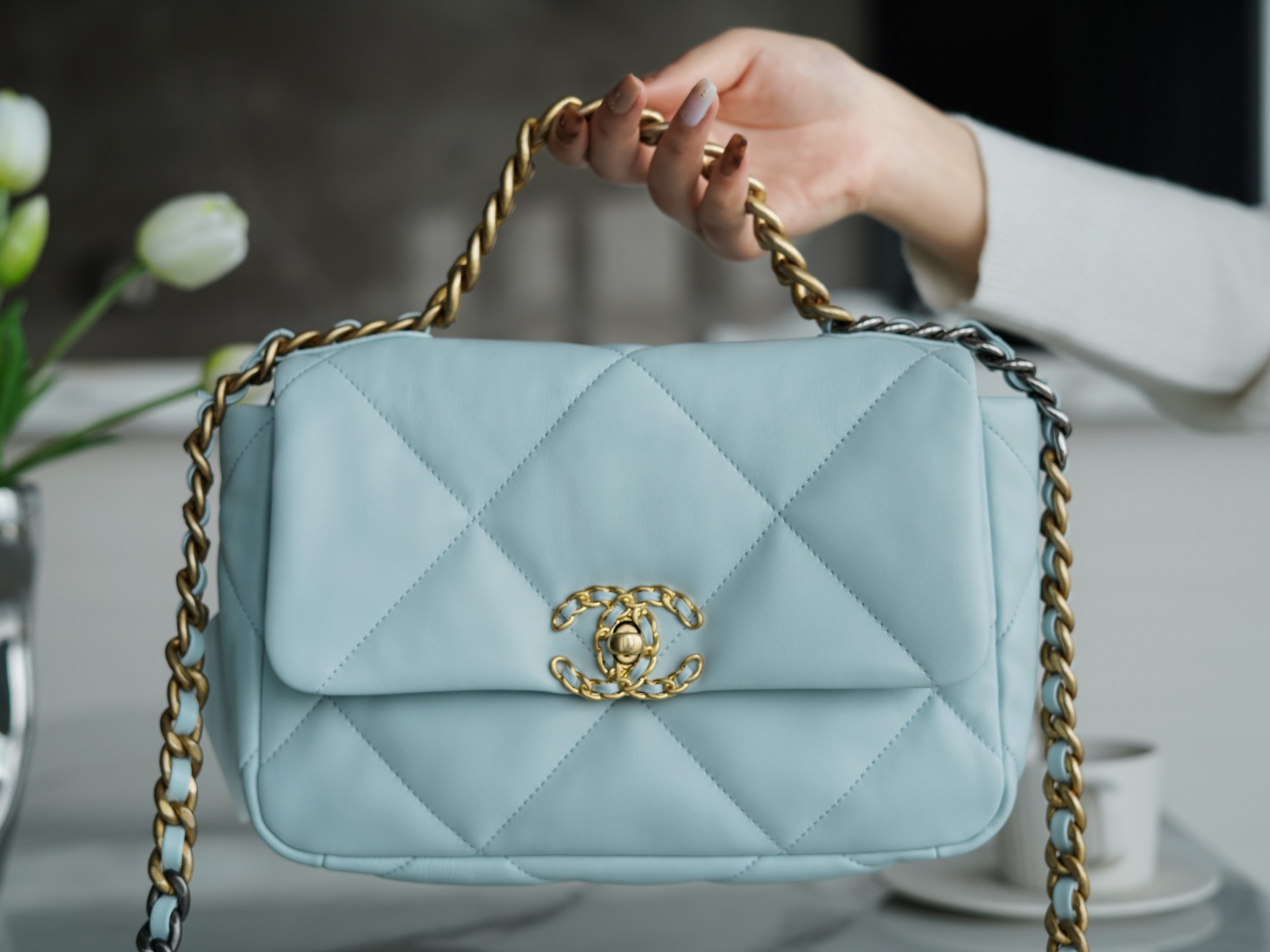 CHANEL 19 Series 2021 Light Blue  