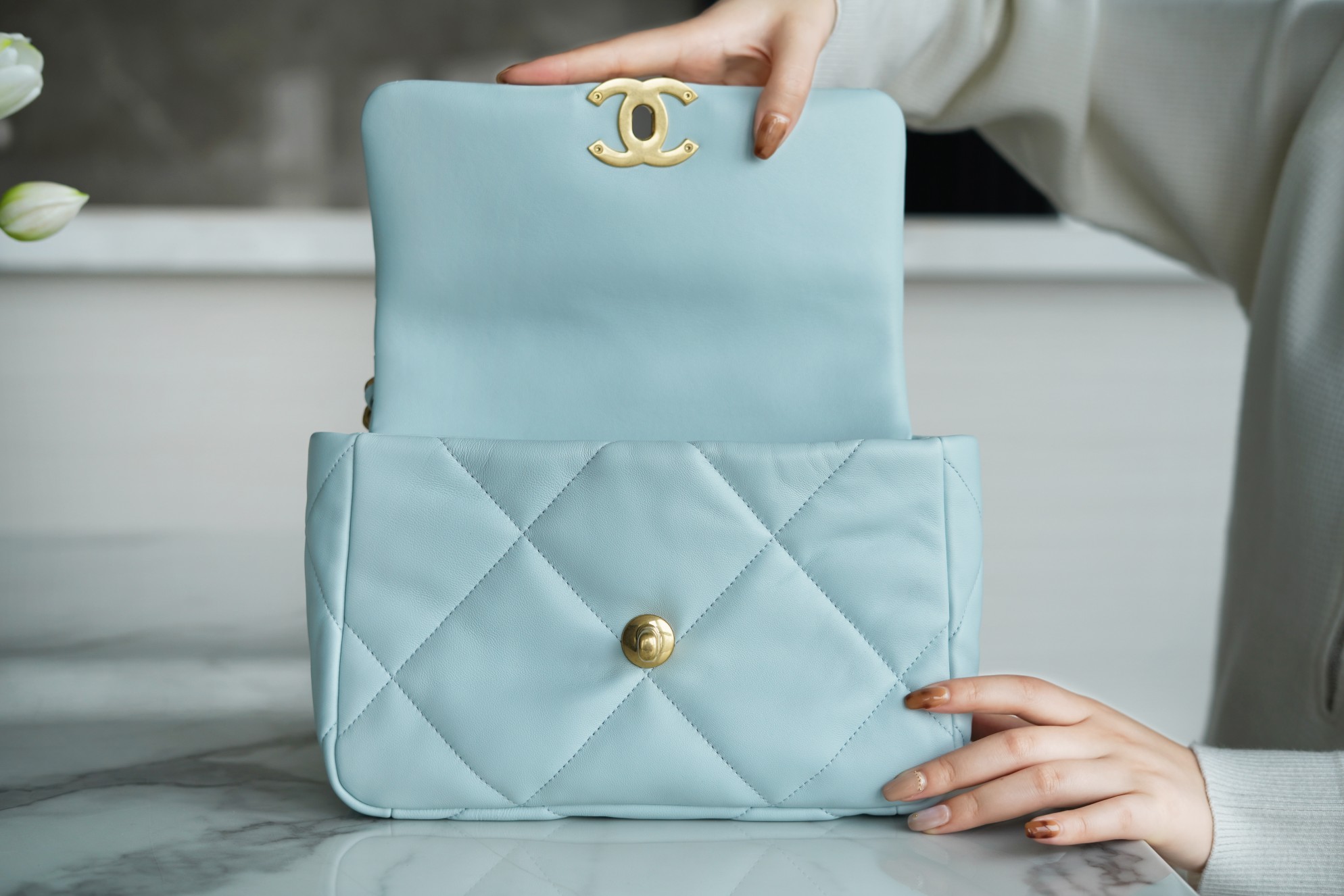 CHANEL 19 Series 2021 Light Blue  