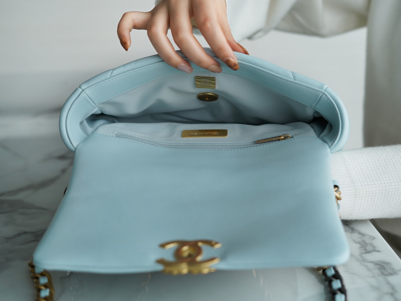 CHANEL 19 Series 2021 Light Blue  