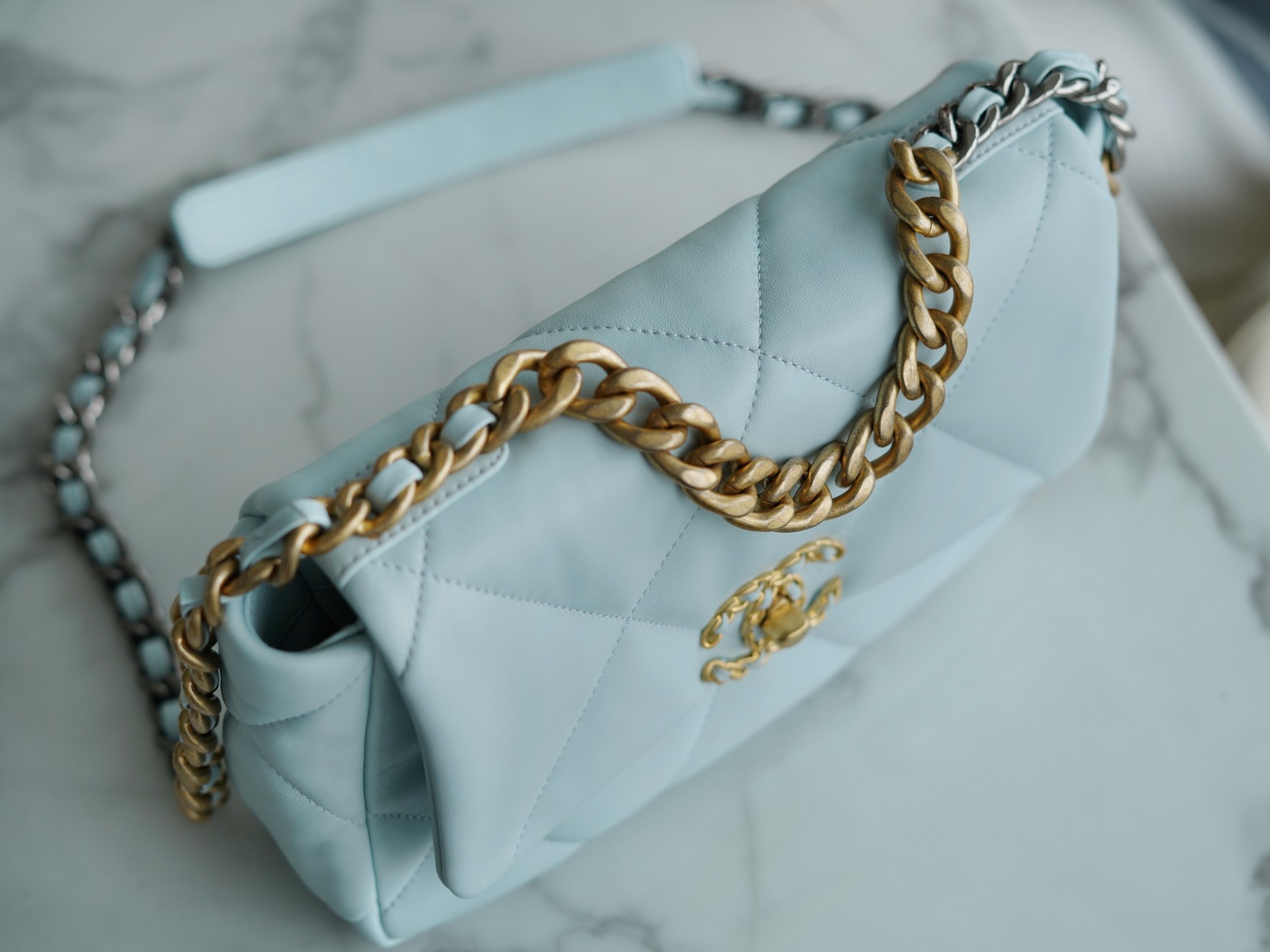 CHANEL 19 Series 2021 Light Blue  