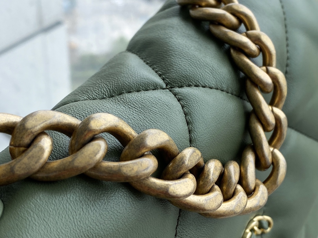 Chanel 19 Bag 2021 Matcha Green Small Lambskin  