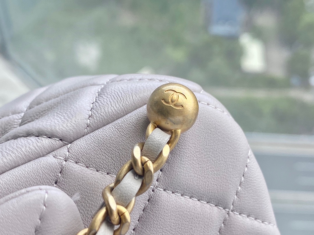 Chanel CF Large Mini Metal Ball Light Purple  