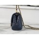 Chanel CF Metal Ball Square Fatty Dark Blue  