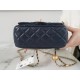 Chanel CF Metal Ball Square Fatty Dark Blue  