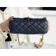 Chanel CF Metal Ball Mini Dark Blue  