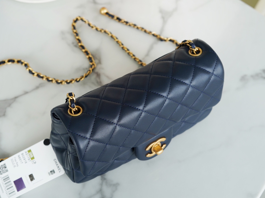 Chanel CF Metal Ball Mini Dark Blue  