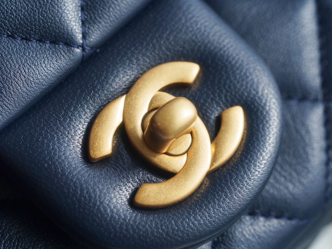 Chanel CF Metal Ball Mini Dark Blue  