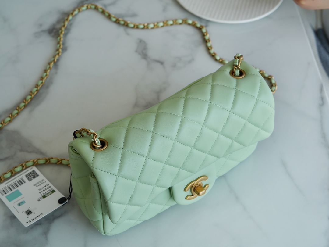 Chanel 22C CF Mini Metal Ball Apple Green  