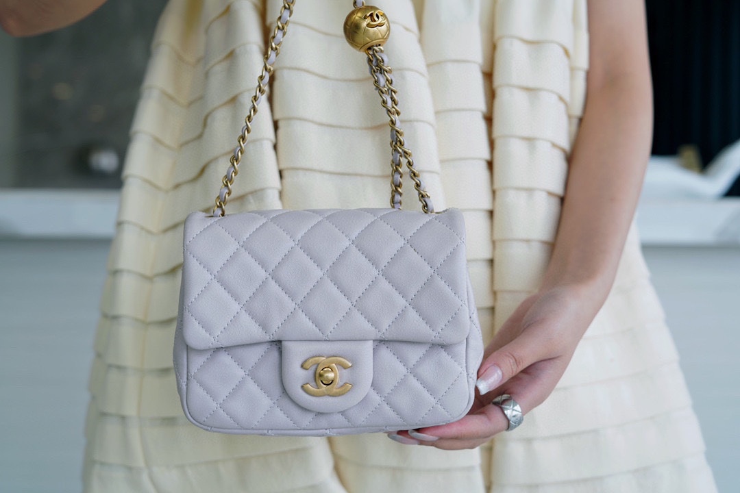 Chanel 22C CF Mini Metal Ball Light Purple  