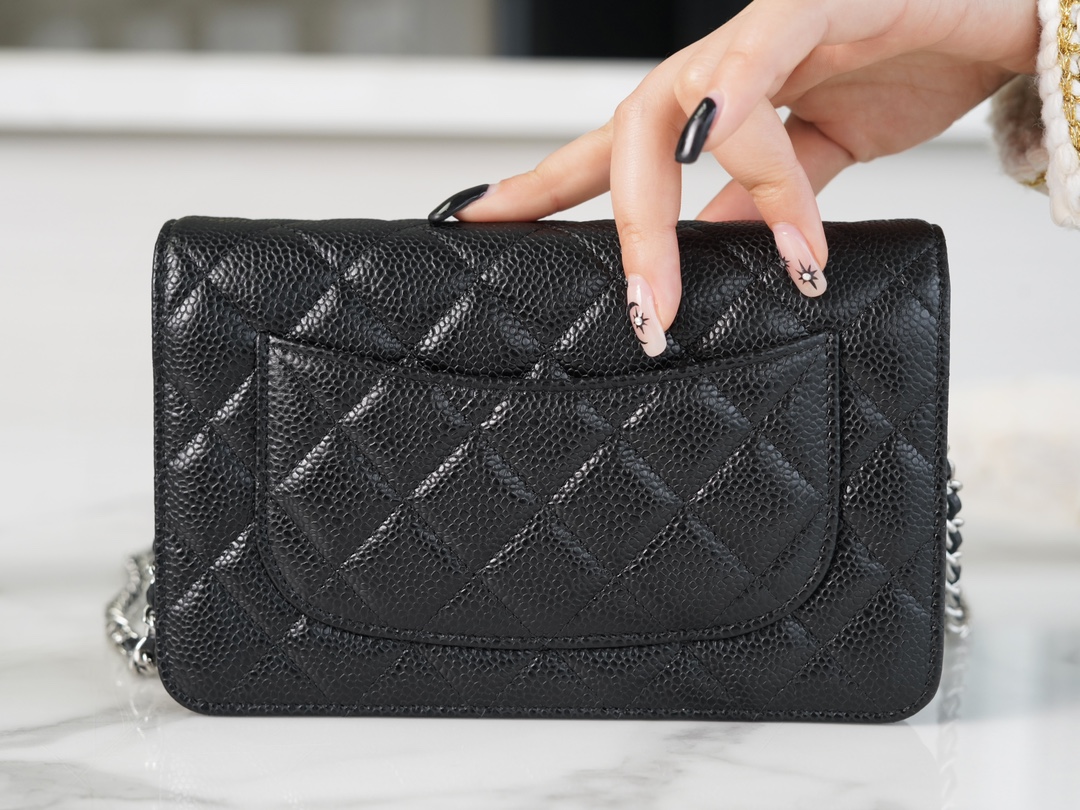 Chanel Fortune Bag Black/Steel Caviar Leather  