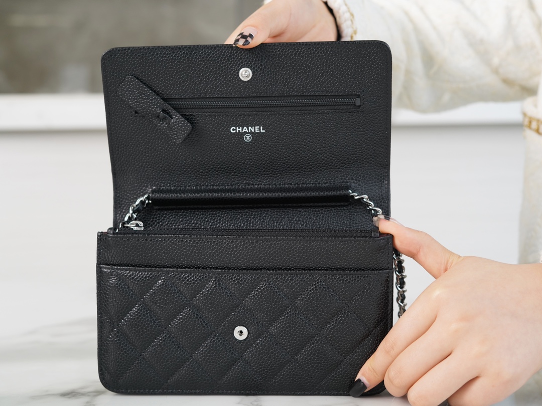 Chanel Fortune Bag Black/Steel Caviar Leather  