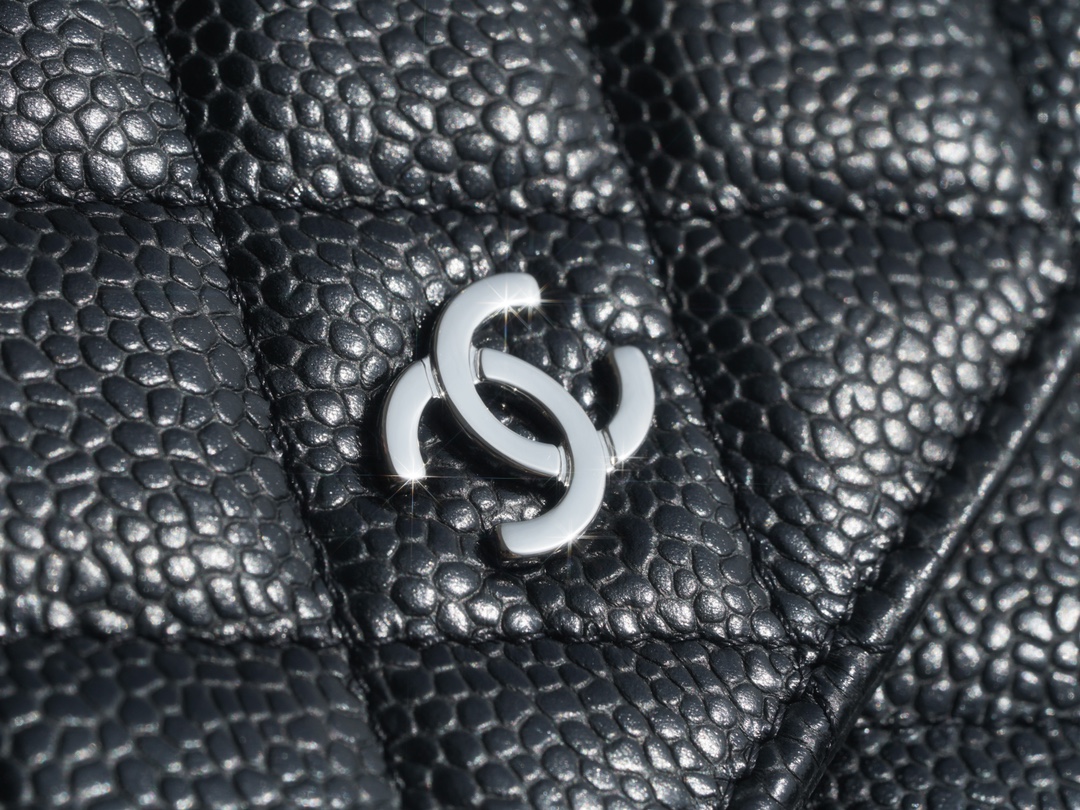 Chanel Fortune Bag Black/Steel Caviar Leather  