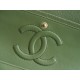 CF Classic Flap | Litchi Grain Leather Medium Grass Green  