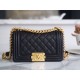 Chanel Leboy Large Ball Pattern Black/Gold Small Caviar Leather  