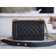 Chanel Leboy Large Ball Pattern Black/Gold Small Caviar Leather  