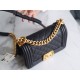 Chanel Leboy Large Ball Pattern Black/Gold Small Caviar Leather  