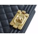 Chanel Leboy Large Ball Pattern Black/Gold Small Caviar Leather  