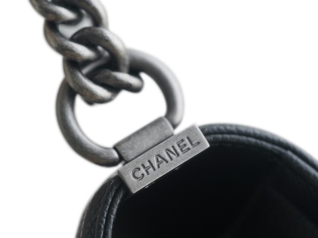 Chanel Leboy Large Ball Pattern Black/Silver Small Caviar Leather  