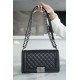 Chanel Leboy Large Ball Pattern Black/Silver Medium Caviar Leather  