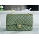 CF Classic Flap Medium Classic Green Lambskin  