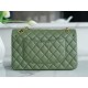 CF Classic Flap Medium Classic Green Lambskin  