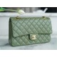 CF Classic Flap Medium Classic Green Lambskin  