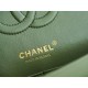 CF Classic Flap Medium Classic Green Lambskin  