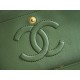 CF Classic Flap Medium Classic Green Lambskin  