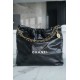 CHANEL 22P 22 Bag Medium Black/White Small Leather  