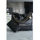 CHANEL 22P 22 Bag Medium Black/White Small Leather  