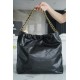 CHANEL 22P 22 Bag Medium Black/White Small Leather  