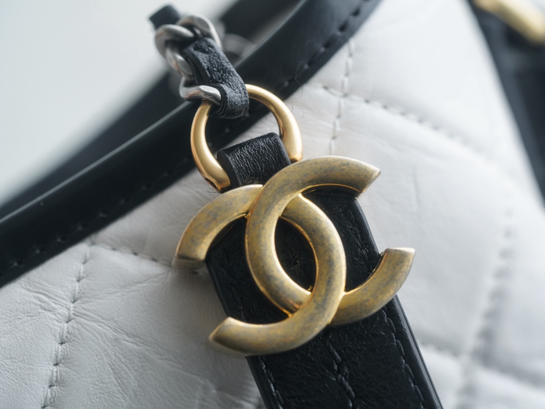 Chanel Gabrielle Classic Flap Black/White Small Calfskin  